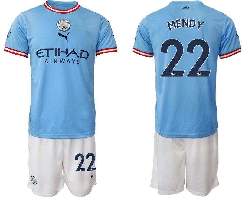 Men 2022-2023 Club Manchester City home blue #22 Soccer Jersey